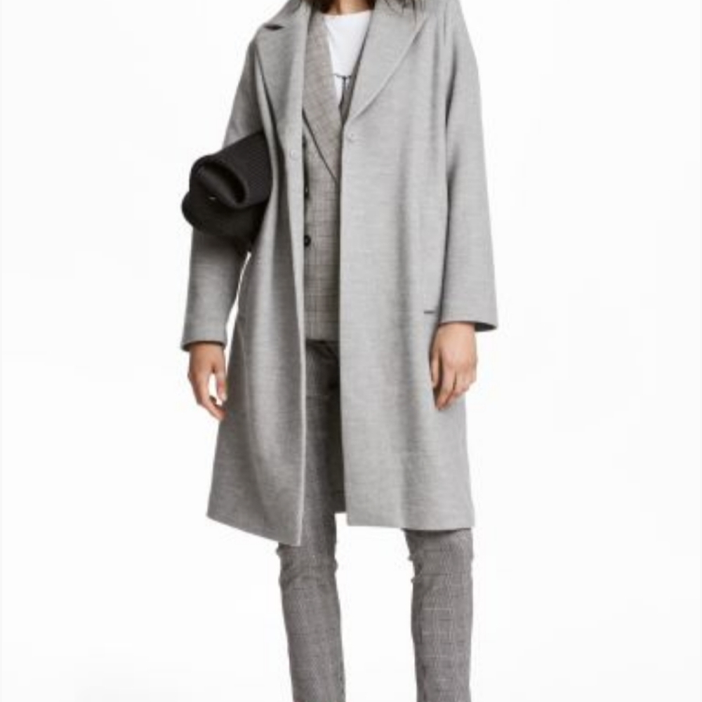 H&M FELTED COAT US 6